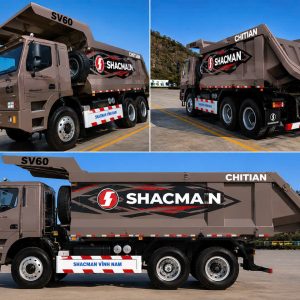 Xe ben mỏ SHACMAN SV60 55T – Xe ben mỏ tải lớn, thùng U chống mài mòn, vệt bánh gọn cho mỏ Việt Nam